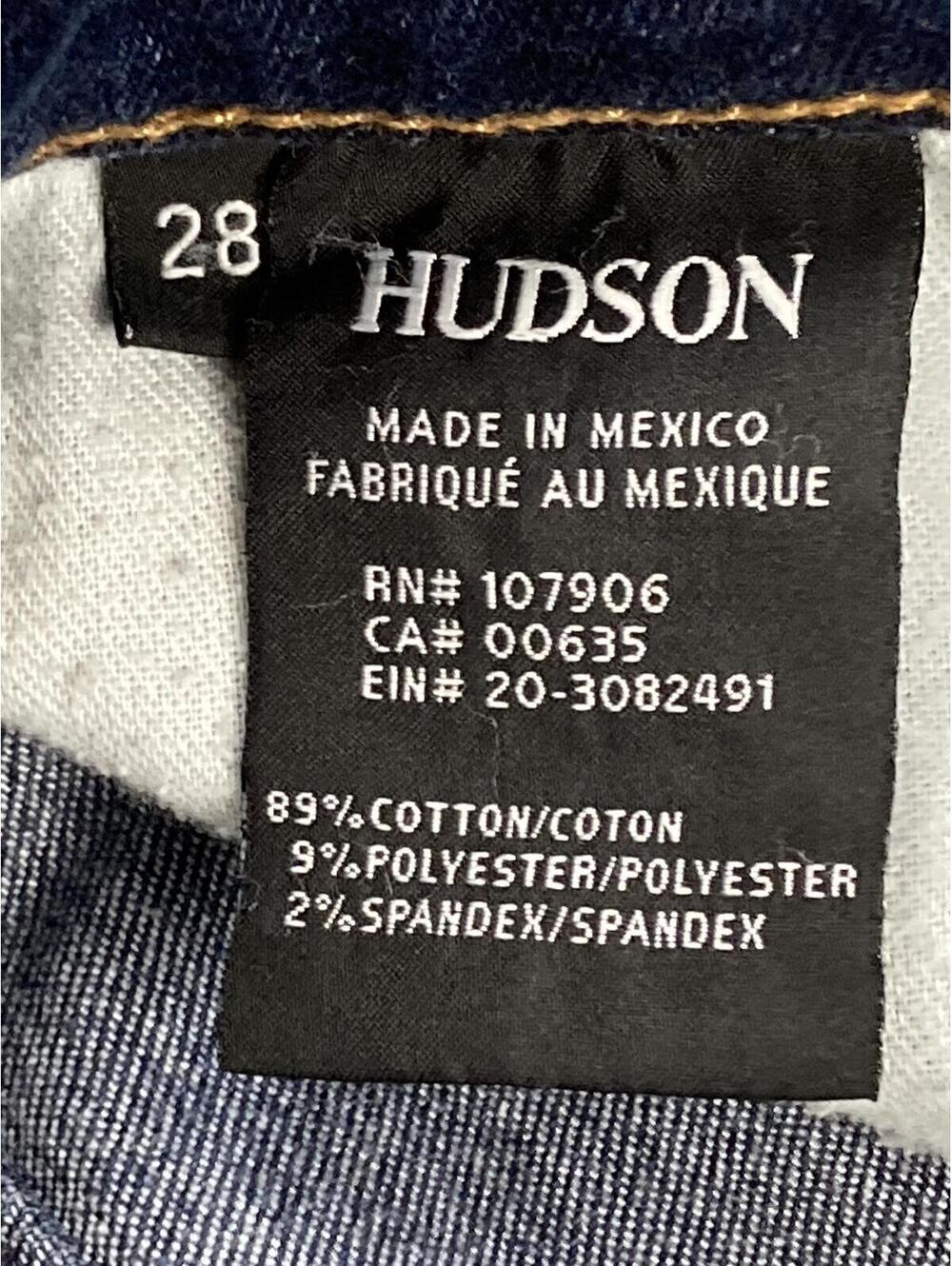 Hudson Krista Super Skinny Jeans Womens Distressed Blue Crop Ankle Stretch Sz 28 - Picture 7 of 10